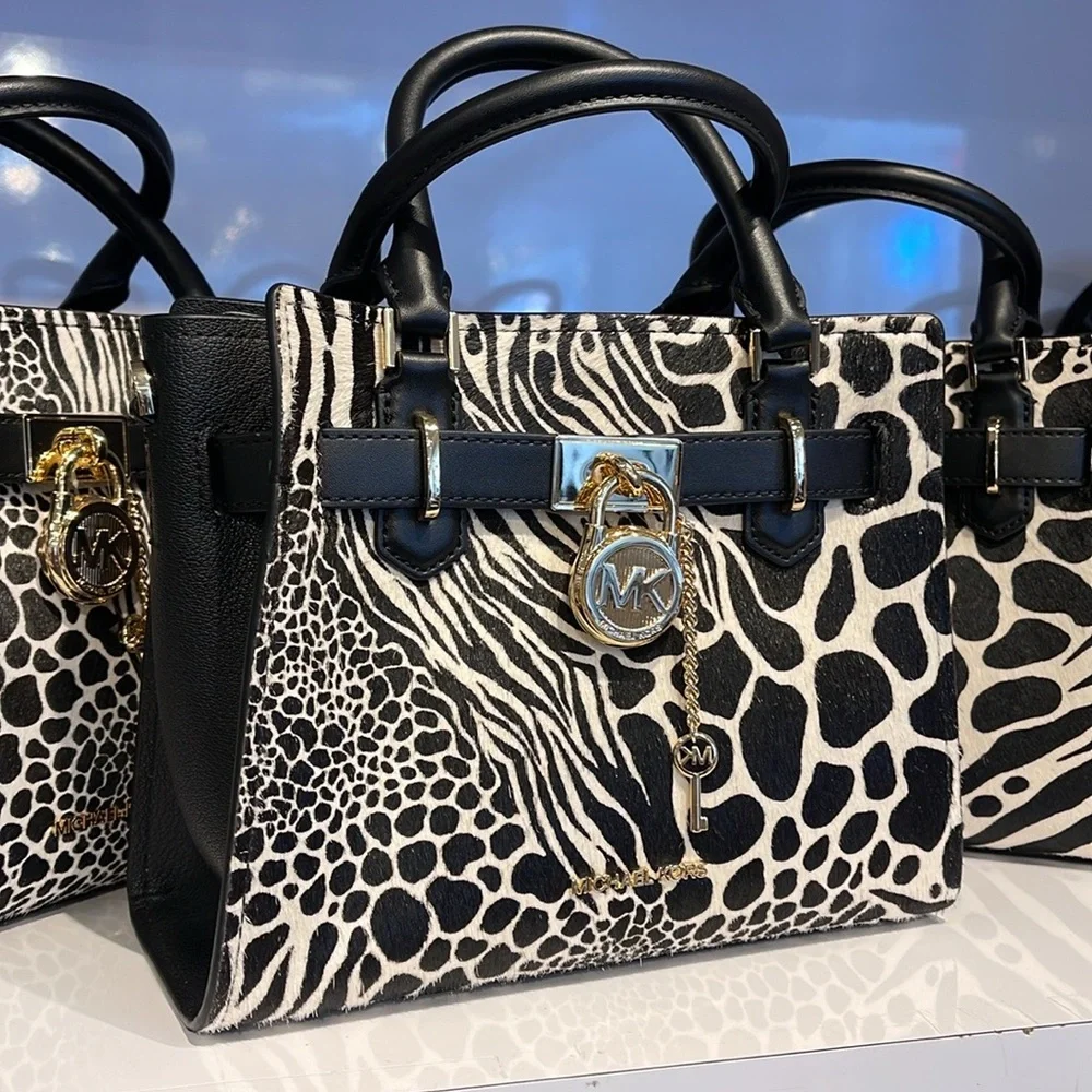 Michael Kors
Hamilton Small Satchel Leather
Color: Black Multi 
NWT - Picture 5 of 16